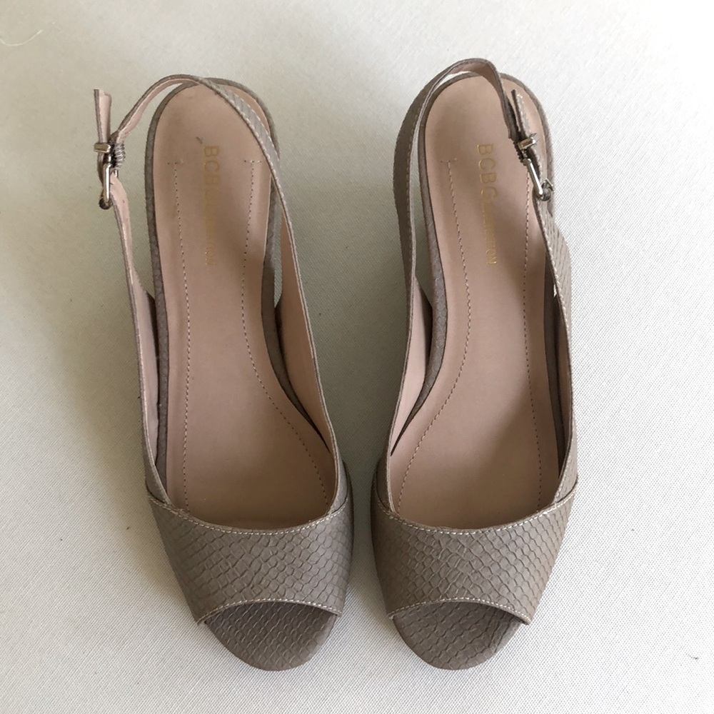 BCBG Generation Sling Back Open Toe Heel